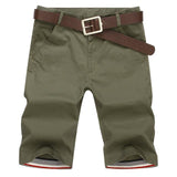 Men's Casual Solid Color Cotton-Linen Shorts