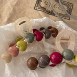 Retro Colorful Geometric Hair Claw Clip Accessories