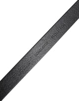 Dolce & Gabbana Black Calfskin Classic Metal Logo Buckle Belt