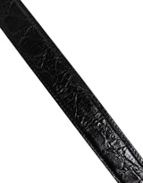 Dolce & Gabbana Black Alligator Leather Bag Shoulder Strap