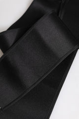 Dolce & Gabbana Black Satin Wide Waist Belt