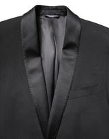 Dolce & Gabbana Black Single Breasted Men Coat MARTINI Blazer