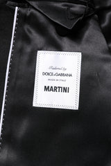 Dolce & Gabbana Black Single Breasted Men Coat MARTINI Blazer