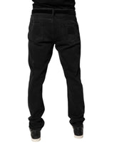 Dolce & Gabbana Black Cotton Skinny Men Denim Jeans