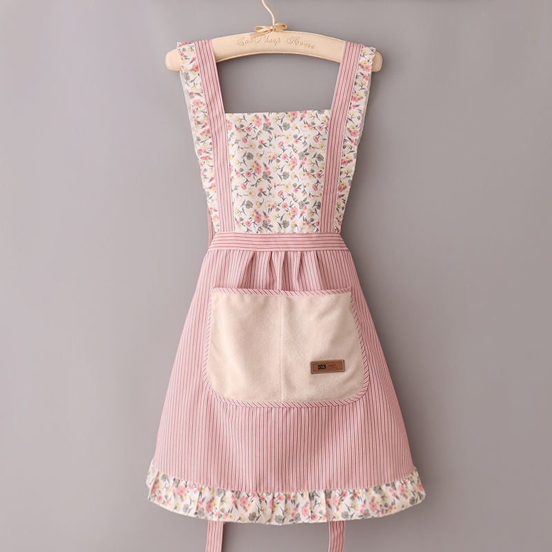 Cute Printed Kitchen Apron for Home Use