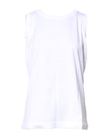 Dolce & Gabbana White Cotton Sleeveless Crew Neck T-shirt