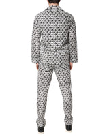 Dolce & Gabbana Black White DG Print Cotton Pajama Set Sleepwear
