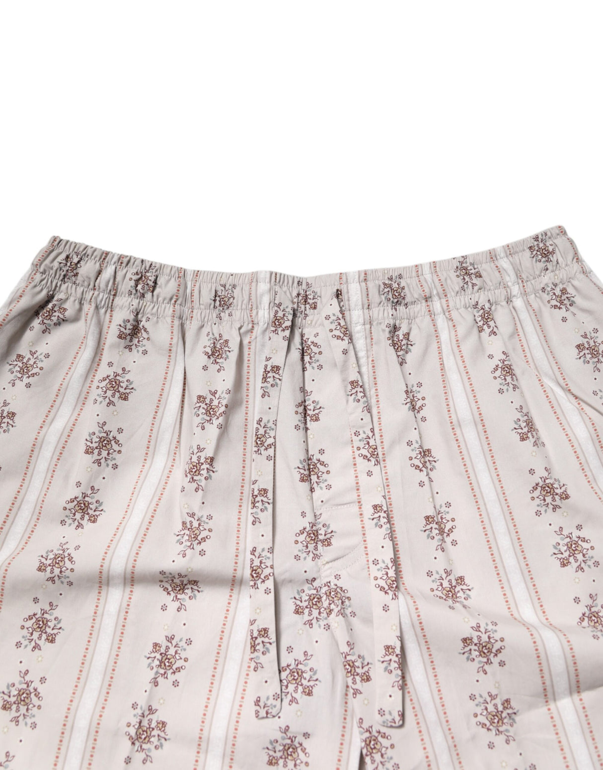 Dolce & Gabbana Beige Floral Print Cotton Men Pajama Set Sleepwear