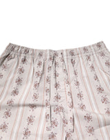 Dolce & Gabbana Beige Floral Print Cotton Men Pajama Set Sleepwear