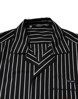 Dolce & Gabbana Black White Stripes Cotton Men Pajama Set Sleepwear