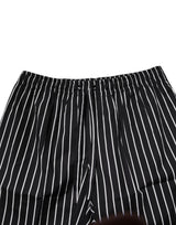 Dolce & Gabbana Black White Stripes Cotton Men Pajama Set Sleepwear