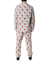 Dolce & Gabbana Multicolor Floral Print Cotton Pajama Set Sleepwear