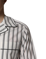 Dolce & Gabbana White Black Stripes Cotton Men Pajama Set Sleepwear