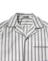 Dolce & Gabbana White Black Stripes Cotton Men Pajama Set Sleepwear