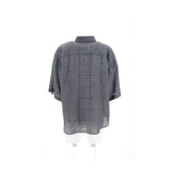 Brunello Cucinelli Gray Linen Shortsleeve Shirt