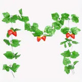 2 Pieces Fake Plastic Grapes Vines for Home Decor