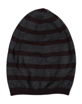 Dolce & Gabbana Gray Striped Wool Knitted Winter Beanie Hat