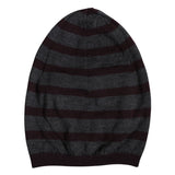 Dolce & Gabbana Gray Striped Wool Knitted Winter Beanie Hat