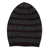 Dolce & Gabbana Gray Striped Wool Knitted Winter Beanie Hat