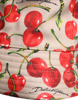 Dolce & Gabbana Beige Cotton Printed Wide Brim Bucket Hat