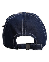 Dolce & Gabbana Blue Crystal Embellishment Baseball Cap