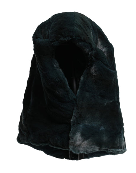 Dolce & Gabbana Black Weasel Fur Womens Beanie Hat
