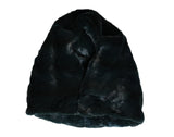 Dolce & Gabbana Black Weasel Fur Womens Beanie Hat
