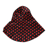 Dolce & Gabbana Black Red Hearts Polyester Hat