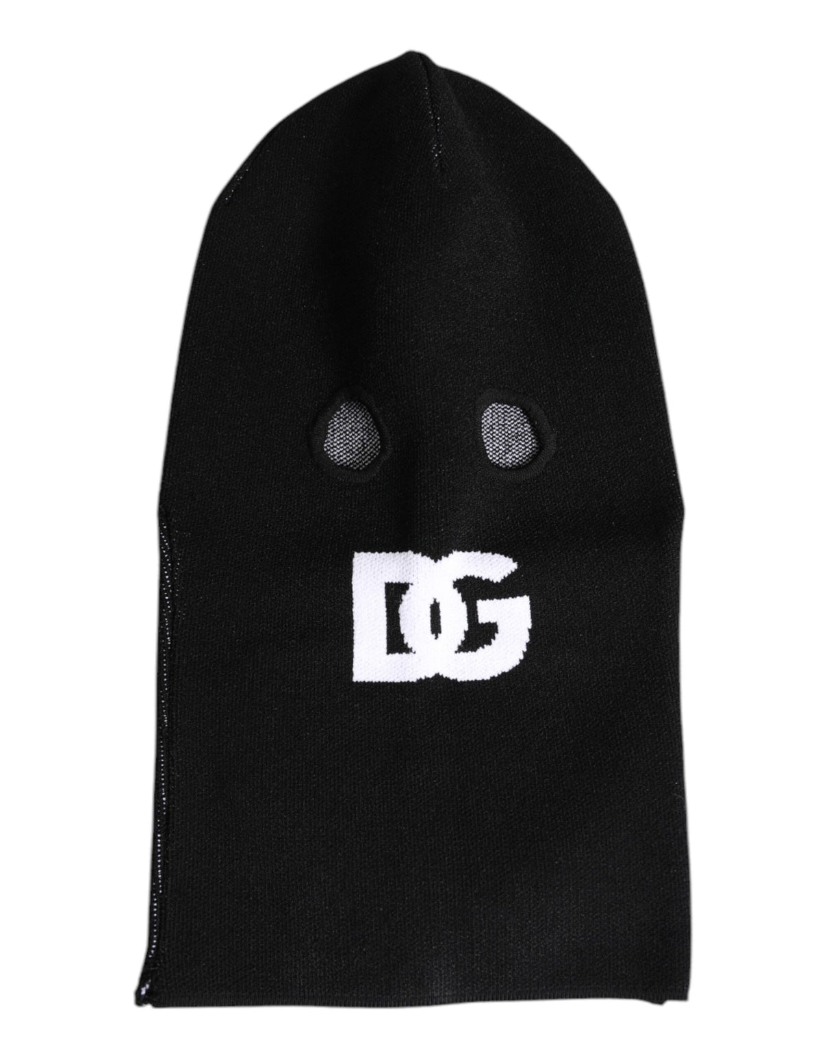 Dolce & Gabbana Black Cashmere Knitted Ski Mask Balaclava Hat