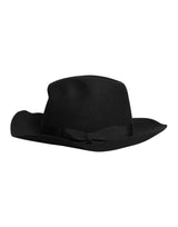 Dolce & Gabbana Black Wide Brim Trilby Fedora Hat