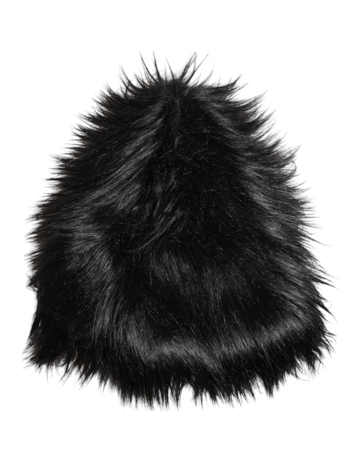 Dolce & Gabbana Black Acrylic Fur Womens Bucket Hat