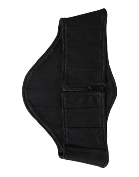 Dolce & Gabbana Black Cotton Waist Tuxedo Belt Cummerbund