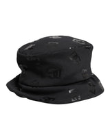 Dolce & Gabbana Black DG Monogram Polyester Jacquard Bucket Hat
