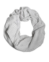 Dolce & Gabbana White Polka Dots Polyester Wrap Shawl Scarf