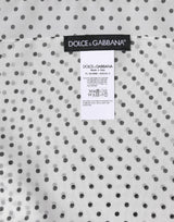 Dolce & Gabbana White Polka Dots Polyester Wrap Shawl Scarf
