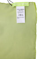Dolce & Gabbana Green Silk Rectangle Wrap Shawl Neck Warmer Scarf