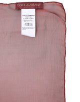 Dolce & Gabbana Red Silk Rectangle Women Wrap Shawl Scarf