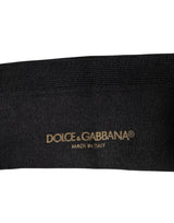 Dolce & Gabbana Black Cotton DG Logo Mid Calf Men Socks