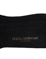 Dolce & Gabbana Black DG Logo Print Over The Calf Socks