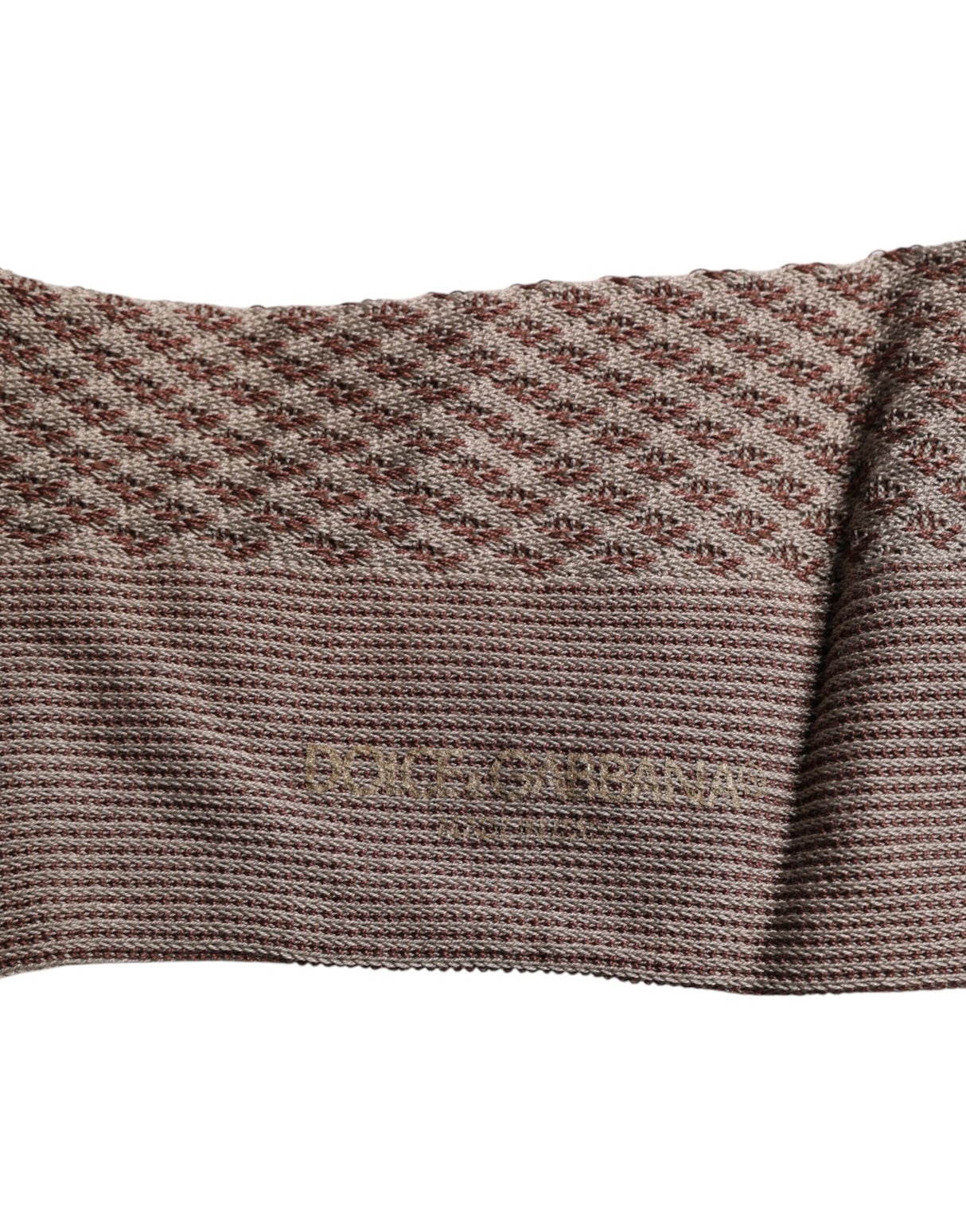 Dolce & Gabbana Brown Solid DG Logo Mid Calf Men Socks