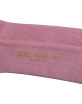Dolce & Gabbana Rose Pink Cotton Over The Calf Socks