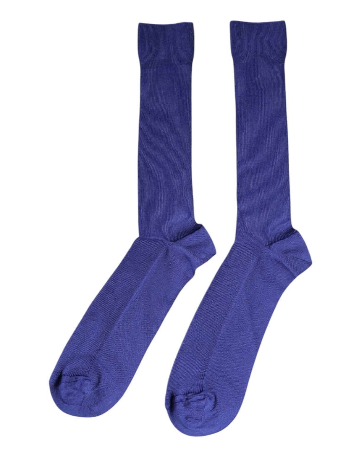 Dolce & Gabbana Purple Cotton Logo Over The Calf Socks
