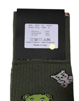 Dolce & Gabbana Green Nylon DG Bear Printed Mid Calf Socks