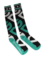Dolce & Gabbana Multicolor Cotton Stretch Over Calf Socks