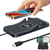 Wireless Car Charger USB C Qi Charging Pad Adapter 15W 10W 7.5W Fast Charge Mat w/Phone Stand Holder for iPhone 15 14 13 12 Pro Max 11 8 Plus X XR Xs Samsung Note 20 Galaxy S10 S20 S21 S22 S23 Android