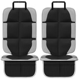 2Pack Car Seat Protector Car Seat Cushion Mat with Thickest Padding and Non-Slip Backing Mesh Pockets for Baby and Pet SUV Sedan Truck Leather Car Seat Style E