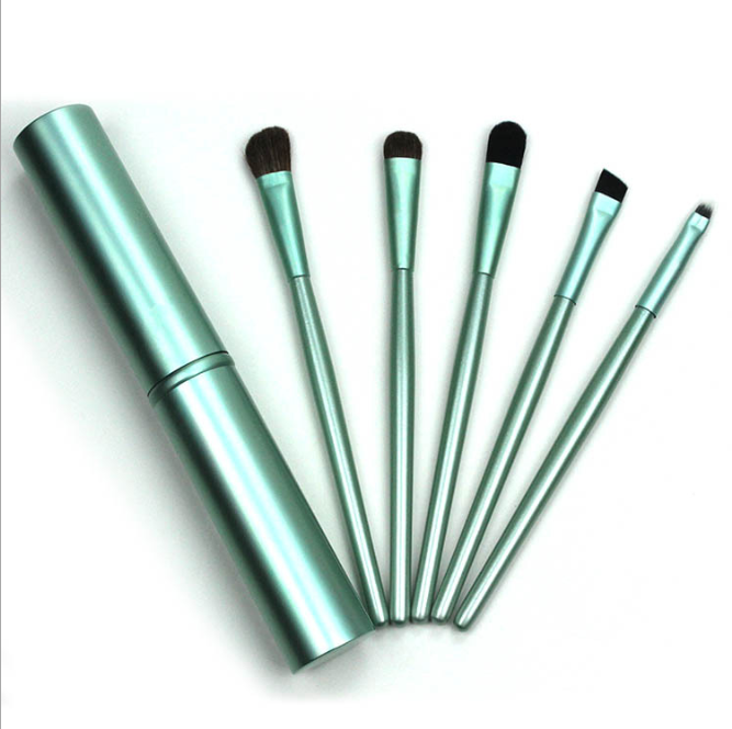 Portable Makeup Brush Set with 5 Eye Brushes
