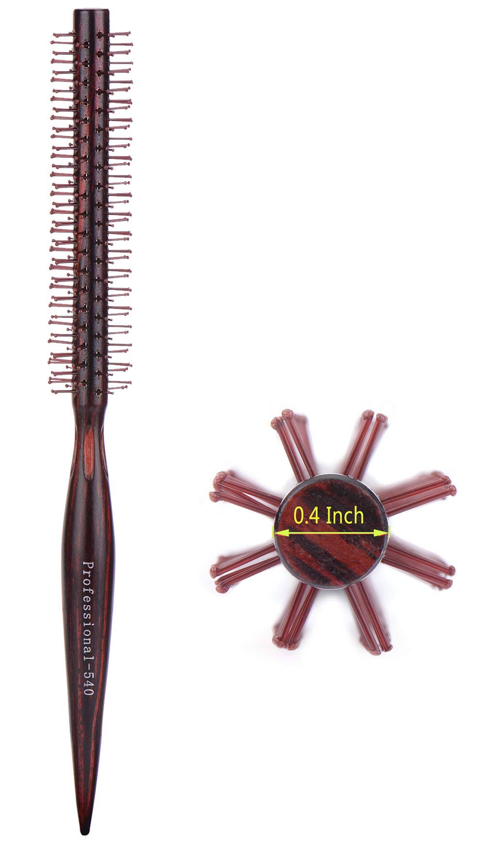 PERFEHAIR Small Mini Round Hair Brush Nylon Bristles Short Hair Blow Drying Styling Roll Hairbrush
