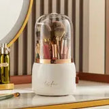 360 Rotating Makeup Brush Holder Organizer with Lid
