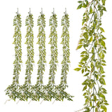 PENGYEE 6 Pack 5.57ft Artificial Greenery Garland Willow Leaf Garland for Room Decor Garlands for Decoration Fake Vines Hanging Plants for Home Bedroom Garden Wall Wedding Decor-043
